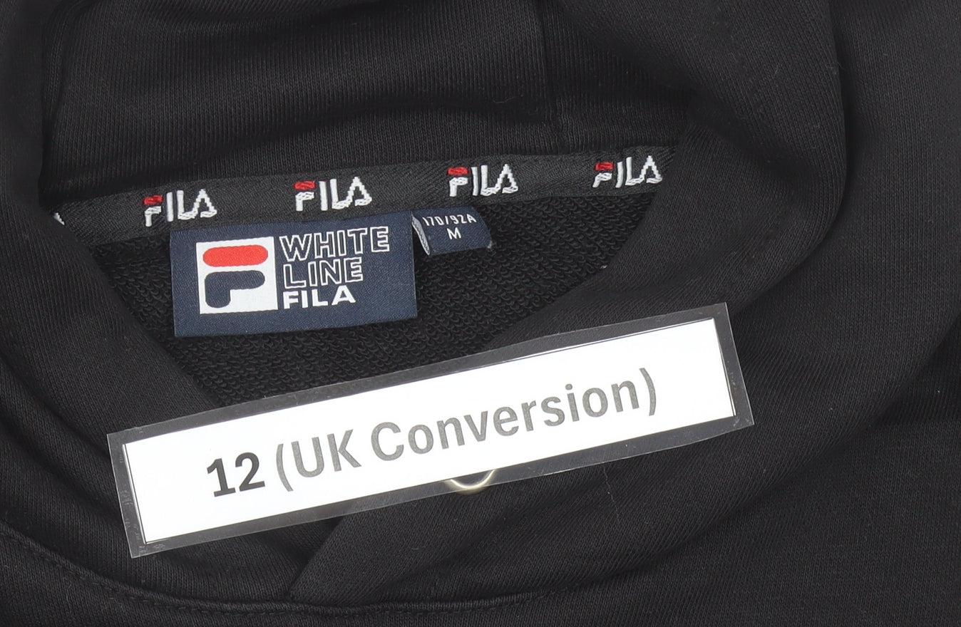 Fila Women’s Black Pullover Hoodie Size 12 Logo Sportswear