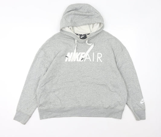 Womens UK Size 10 Nike Grey Pullover Hoodie