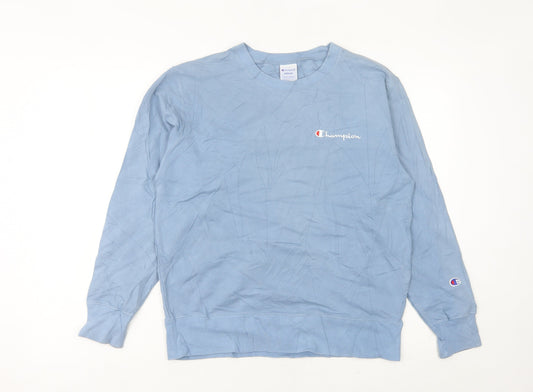 Womens UK Size 12 Champion Blue Pullover Sweatshirt