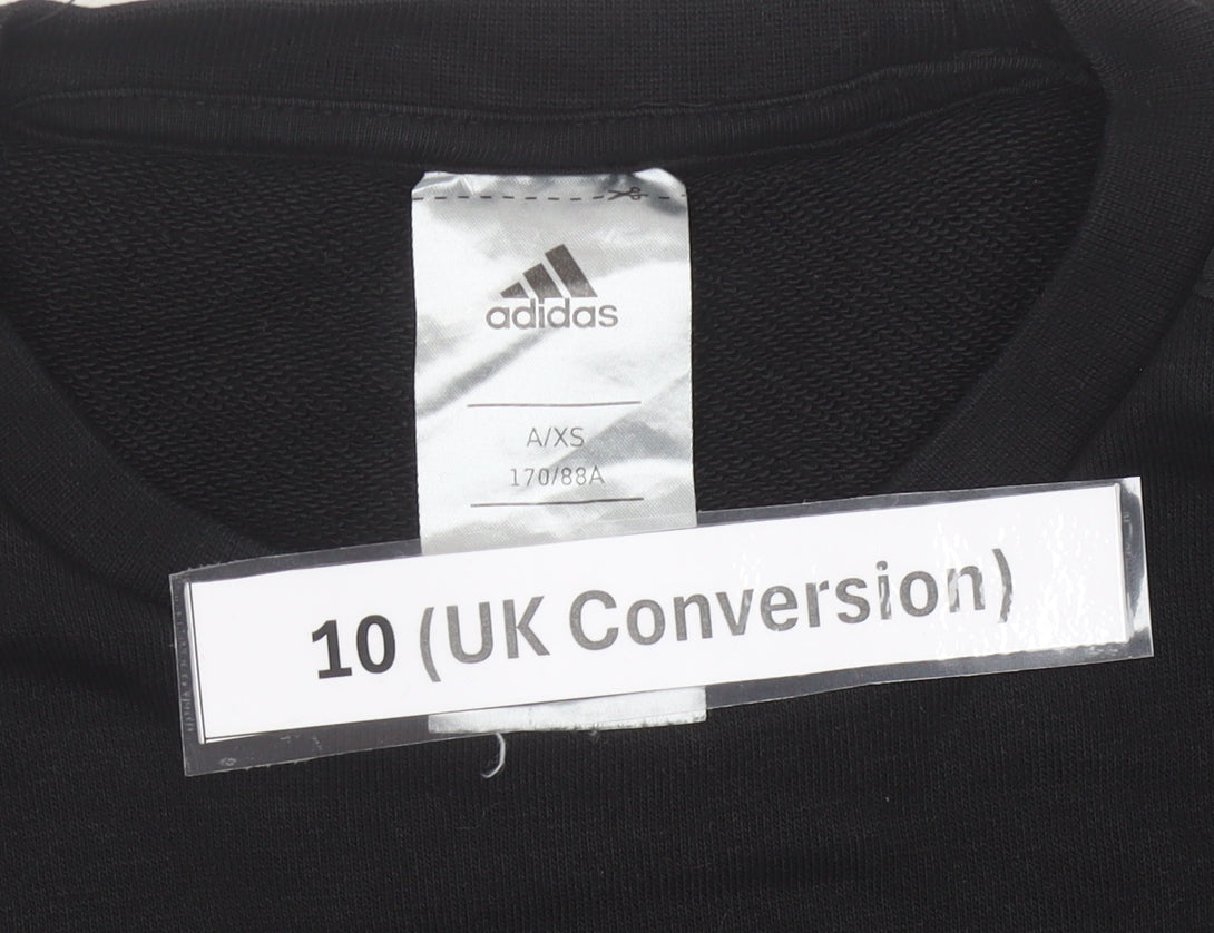 Womens UK Size 10 adidas Black Pullover Sweatshirt