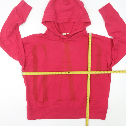 GAP Women’s Pink Pullover Hoodie S Cotton Blend Logo Print
