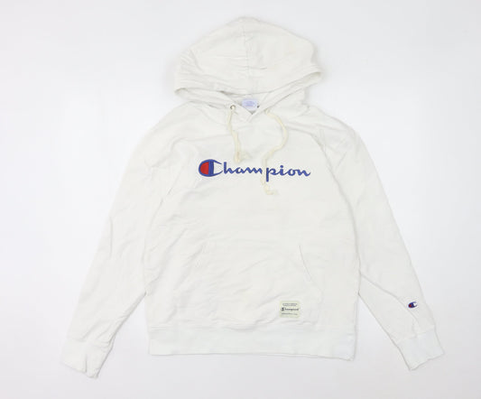 Womens UK Size M Champion White Pullover Hoodie