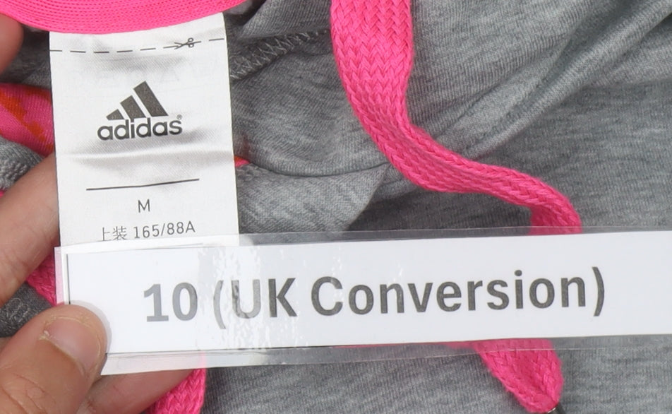 Adidas Women’s Grey Hoodie Size 10 Pullover Sportswear