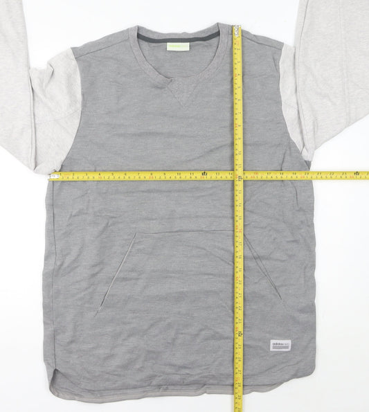 Adidas Neo Women's Grey Sweatshirt Size 16 UK Crew Neck Long Sleeve