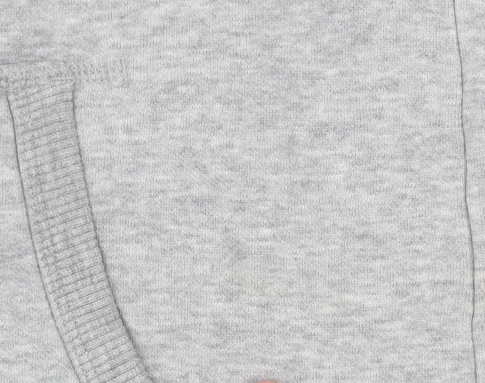 Puma Womens Grey Pullover Hoodie Size 12 Regular Fit Logo Casual