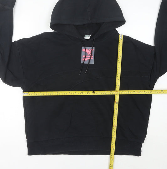 Puma Women’s Black Pullover Hoodie Size 12 Regular Fit Sportswear