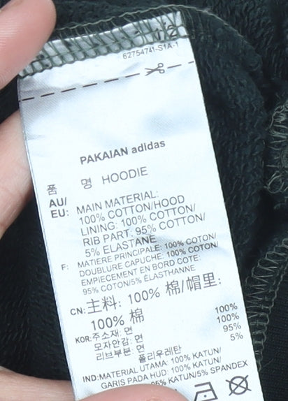 Adidas Women’s Black Pullover Hoodie Size 8 UK Regular Fit Long Sleeve