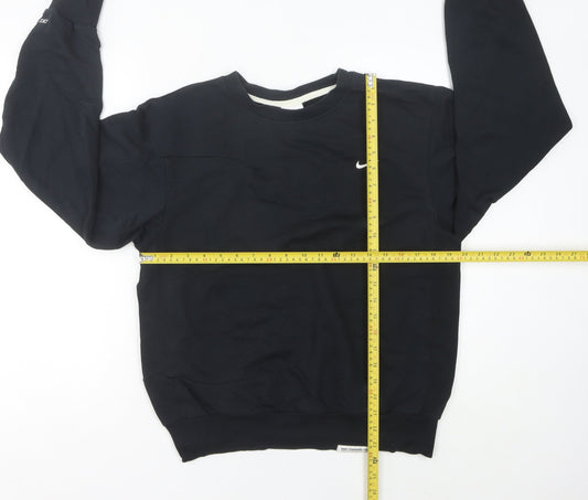 Nike Women’s Black Sweatshirt Size 8 UK Cotton Blend Dri-Fit