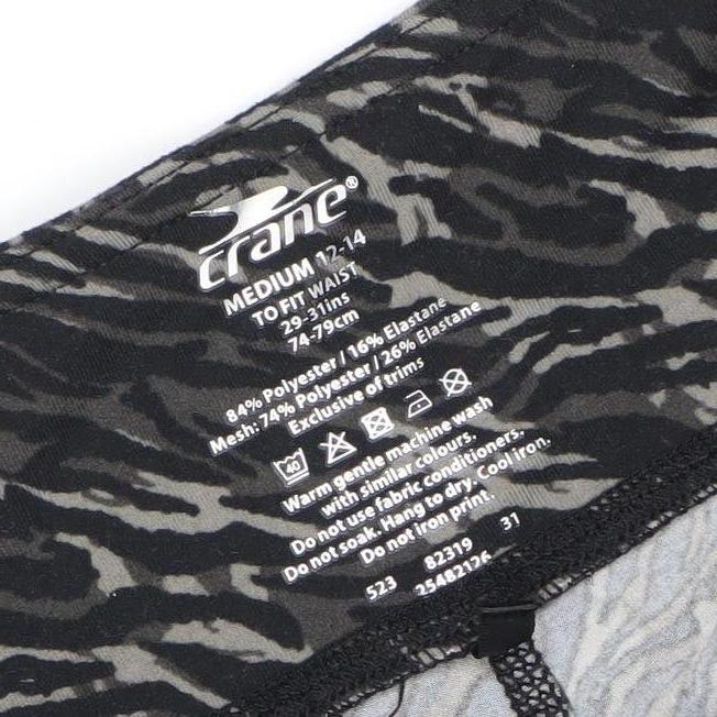 Crane Womens Black Animal Print Activewear Leggings Size 12-14