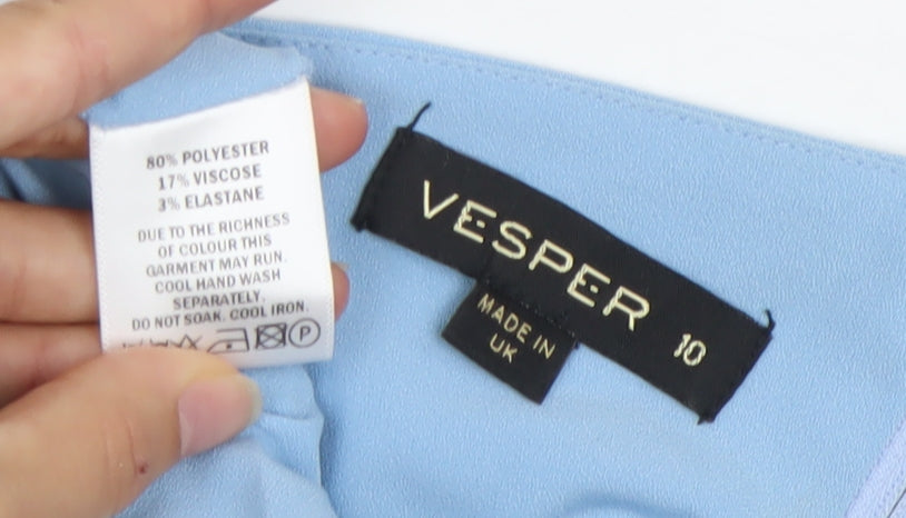 Vesper Womens Blue One Shoulder Bodycon Long Dress Size 10