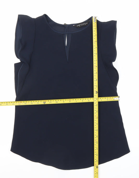 Womens UK Size 8 Dorothy Perkins Blue Basic Blouse
