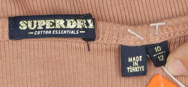 Womens UK Size 12 Superdry Brown Camisole Tank