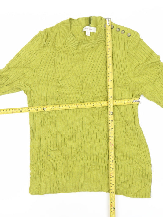 Womens UK Size 12 Marks and Spencer Green Pullover Jumper
