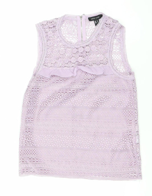 Womens UK Size 8 New Look Purple Camisole Blouse