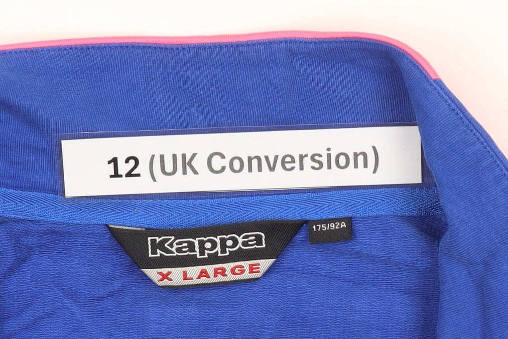 Kappa Women’s Blue Track Jacket Size 12 Full Zip Sportswear