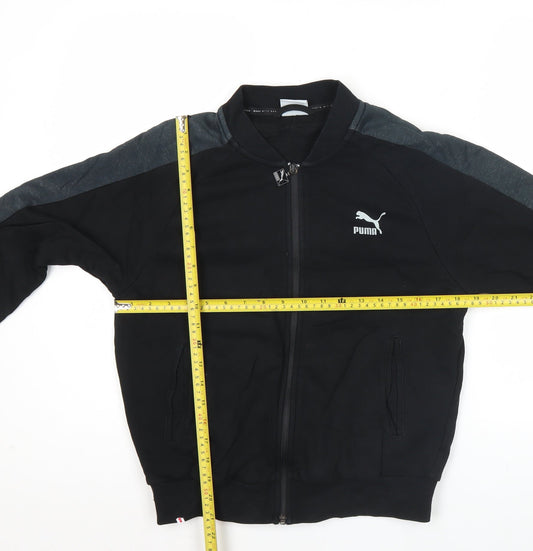 Puma Womens Black M Track Jacket Full Zip Cotton Blend