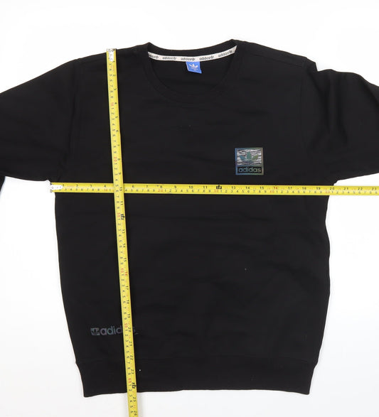 Adidas Unisex Black XL Pullover Sweatshirt Crew Neck Logo