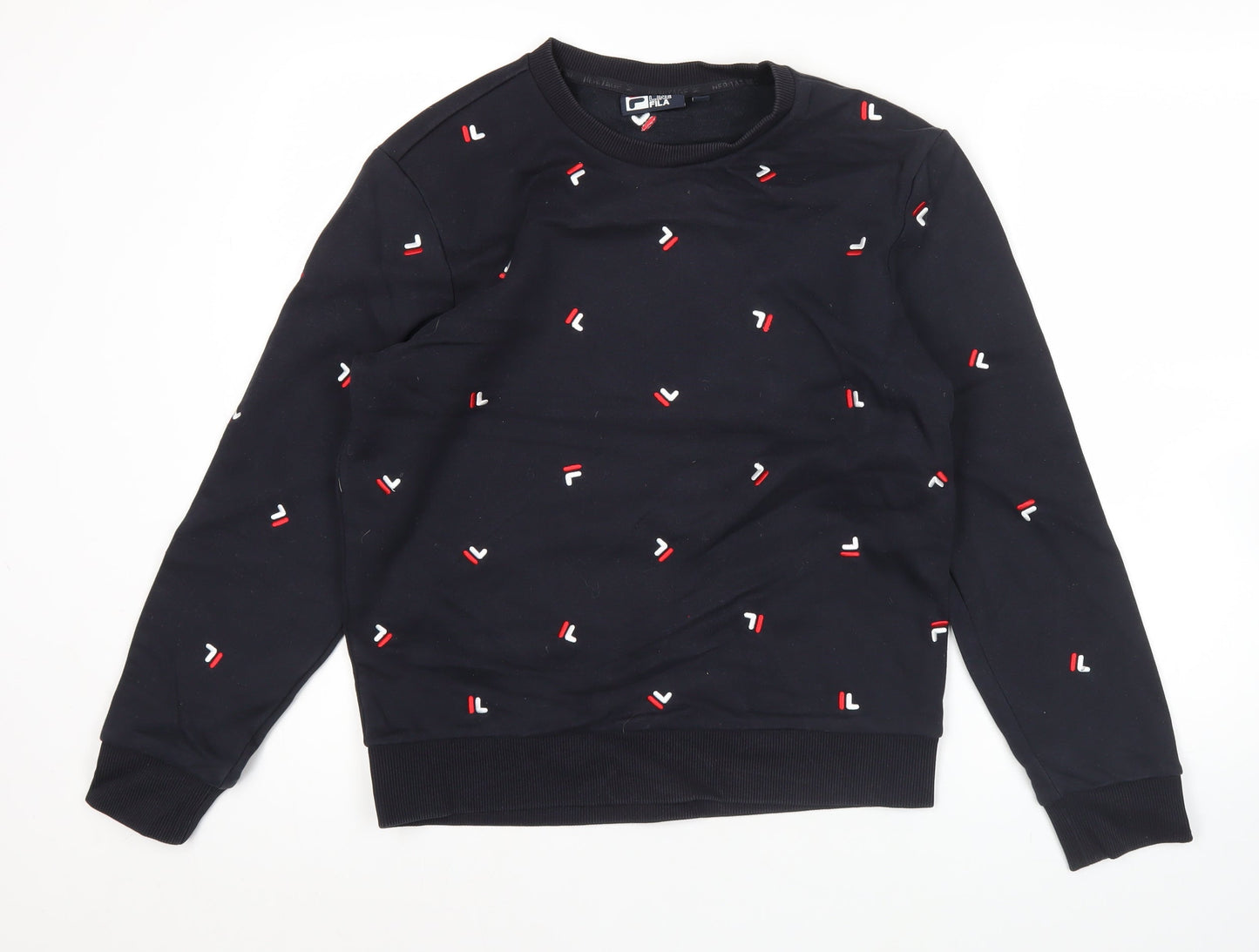 Mens UK Size M FILA Black Pullover Sweatshirt