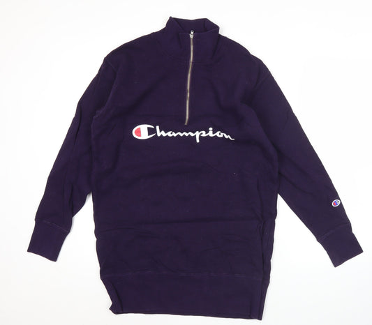 Womens UK Size M Champion Purple Pullover Sweatshirt