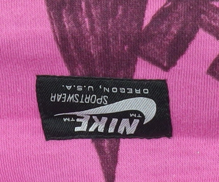 Nike Womens Pink Size 12 Pullover Sweatshirt Logo Graphic
