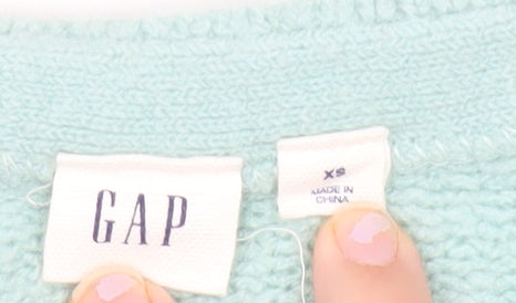 GAP Womens Green Cable-Knit Crew Neck Pullover Jumper XS