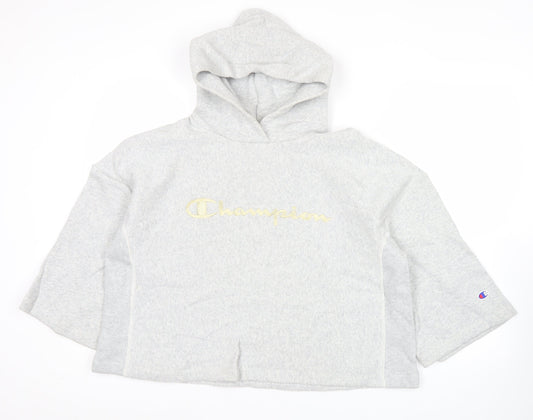 Womens UK Size L Champion Grey Pullover Hoodie