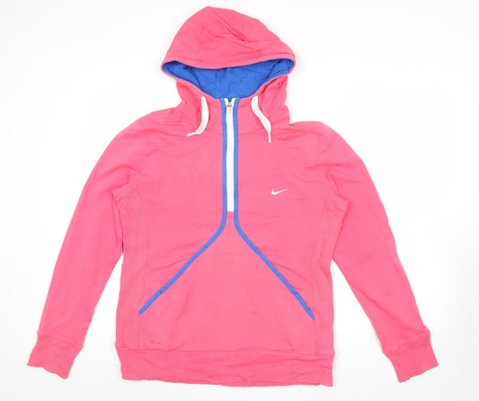 Womens UK Size XL Nike Pink Pullover Hoodie