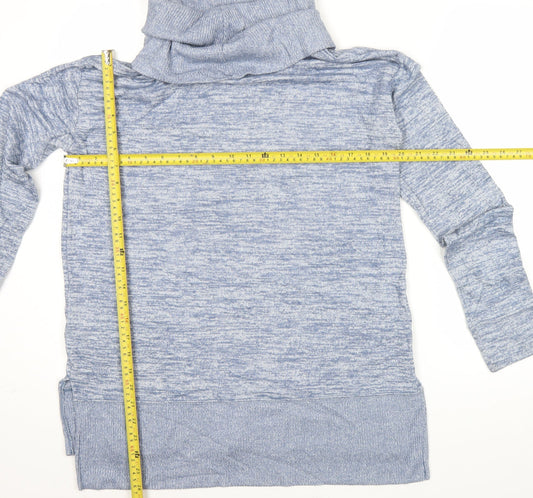 GAP Women’s Blue Knit Pullover Jumper Size M Cowl Neck Long Sleeve