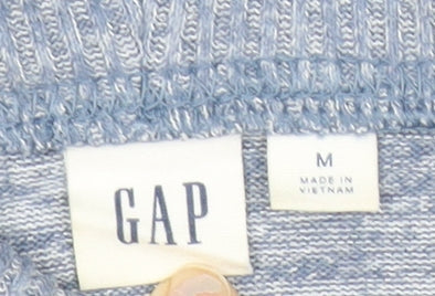GAP Women’s Blue Knit Pullover Jumper Size M Cowl Neck Long Sleeve