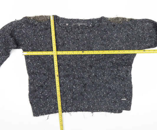 Womens UK Size 12 GUESS Grey Pullover Jumper