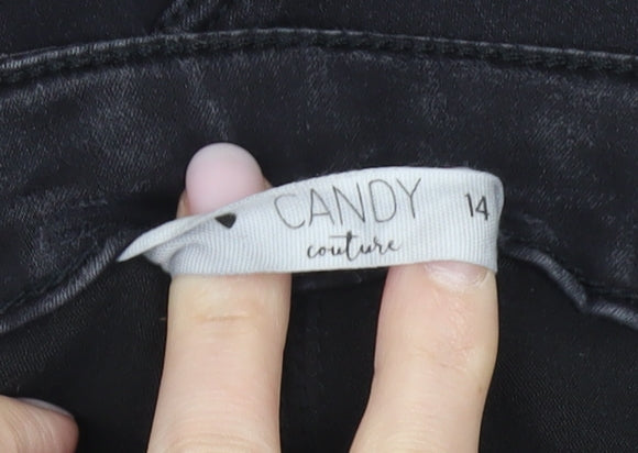 Candy Couture Girls Black Skinny Jeans Size 14 Years Slim Fit