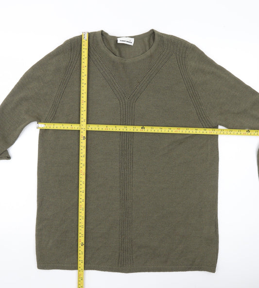 Gerry Weber Women’s Green Wool Blend Crew Neck Jumper Size 14