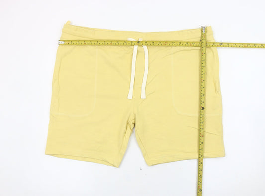 Marks and Spencer Men’s Yellow 3XL Sweat Shorts with Pockets
