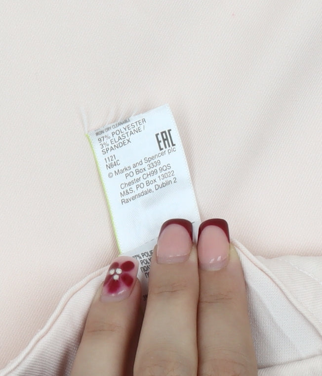 Marks and Spencer Womens Beige Cargo Skirt Size 14 Knee Length