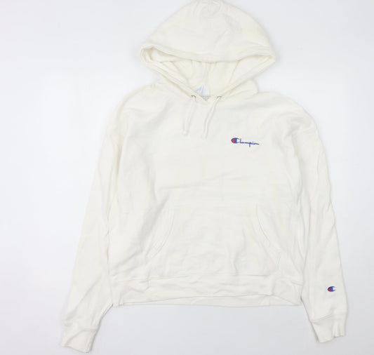 Womens UK Size L Champion White Pullover Hoodie