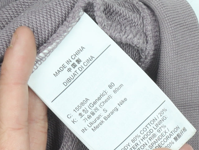 Nike Women Purple Hoodie Size 6 Pullover Logo Sportswear