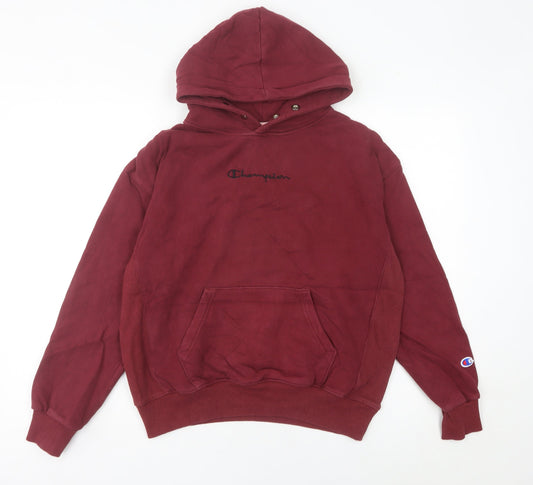Womens UK Size 8 Champion Red Pullover Hoodie