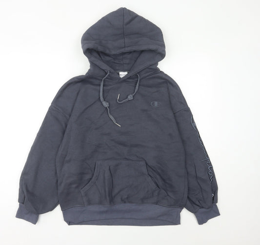 Womens UK Size 8 Champion Grey Pullover Hoodie