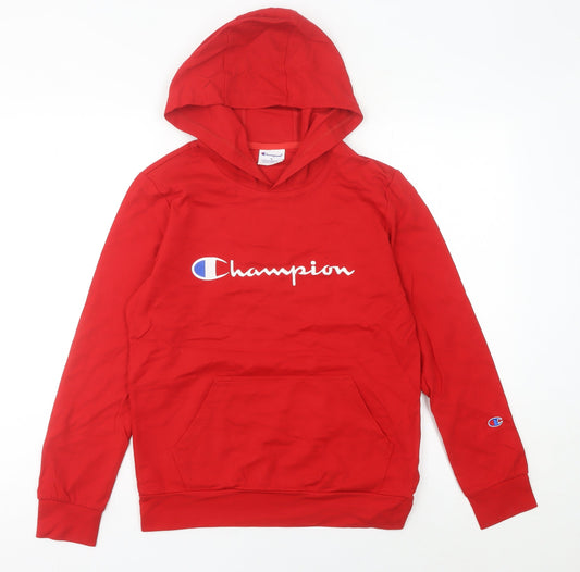 Womens UK Size 6 Champion Red Pullover Hoodie