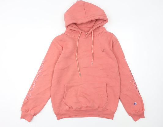 Womens UK Size 10 Champion Pink Pullover Hoodie