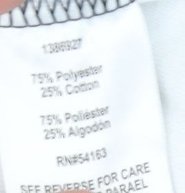 DKNY Sport Women's Black White Blue 1/2 Zip Sweatshirt Size L