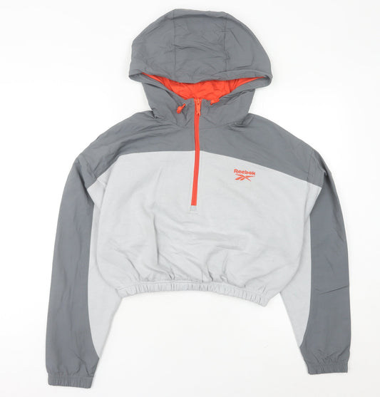 Womens UK Size 8 Reebok Grey Pullover Hoodie