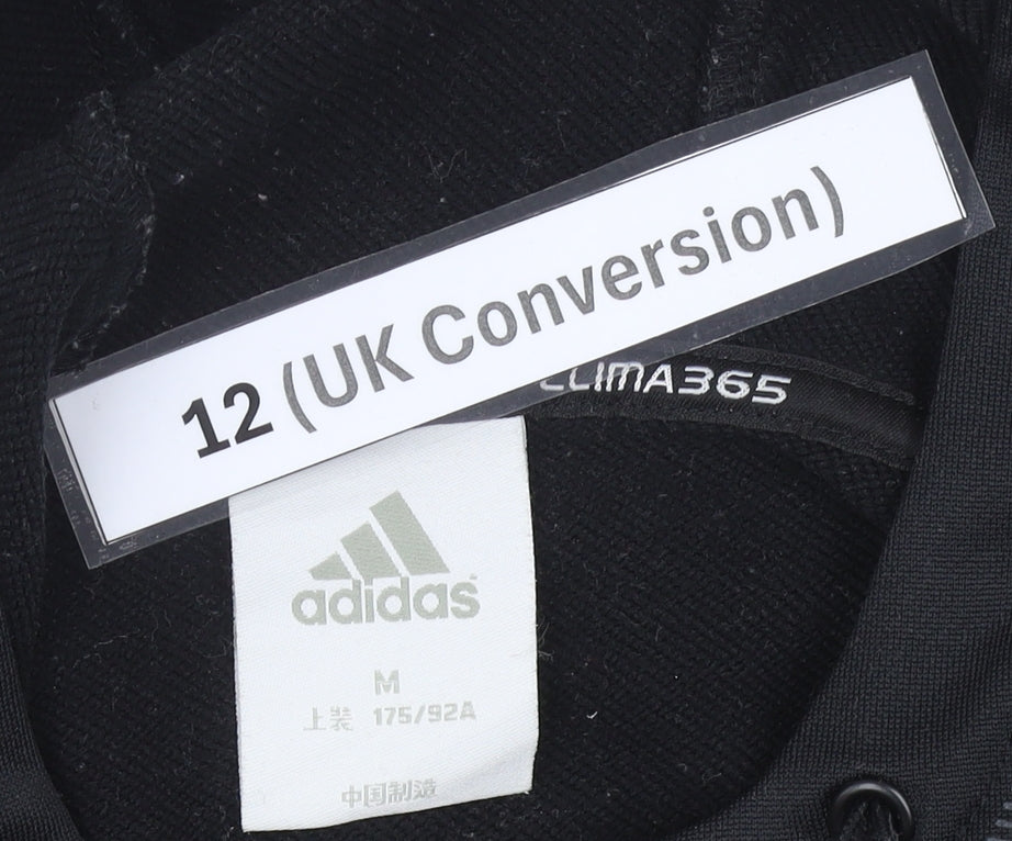 Adidas Women Black Pullover Hoodie Size 12 Logo Sportswear