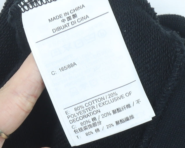 Nike Women’s Black Crew Neck Sweatshirt UK 10 Just Do It Logo