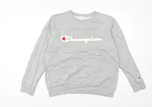 Womens UK Size 8 Champion Grey Pullover Sweatshirt