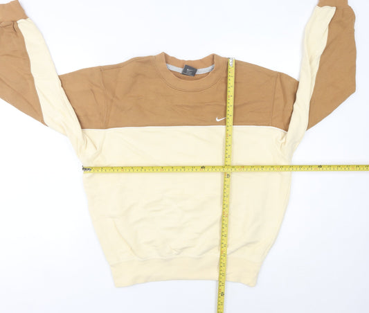 Nike Women’s Beige & Brown Sweatshirt Size 8 Crew Neck Pullover