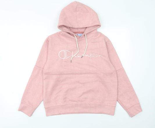 Womens UK Size 10 Champion Pink Pullover Hoodie