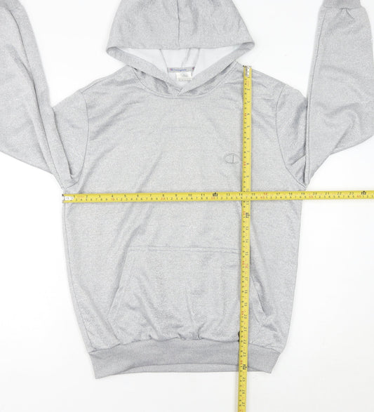 Champion Womens Grey Hoodie UK 12 Pullover Sweatshirt