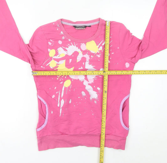 Kappa Women's Pink Graphic Pullover Sweatshirt Size 8 UK