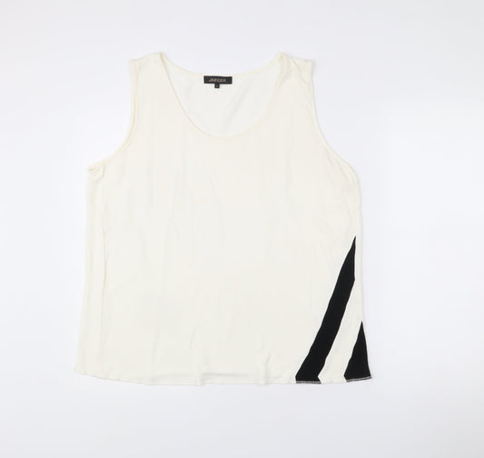 Womens UK Size XL Jaeger Ivory Basic Tank